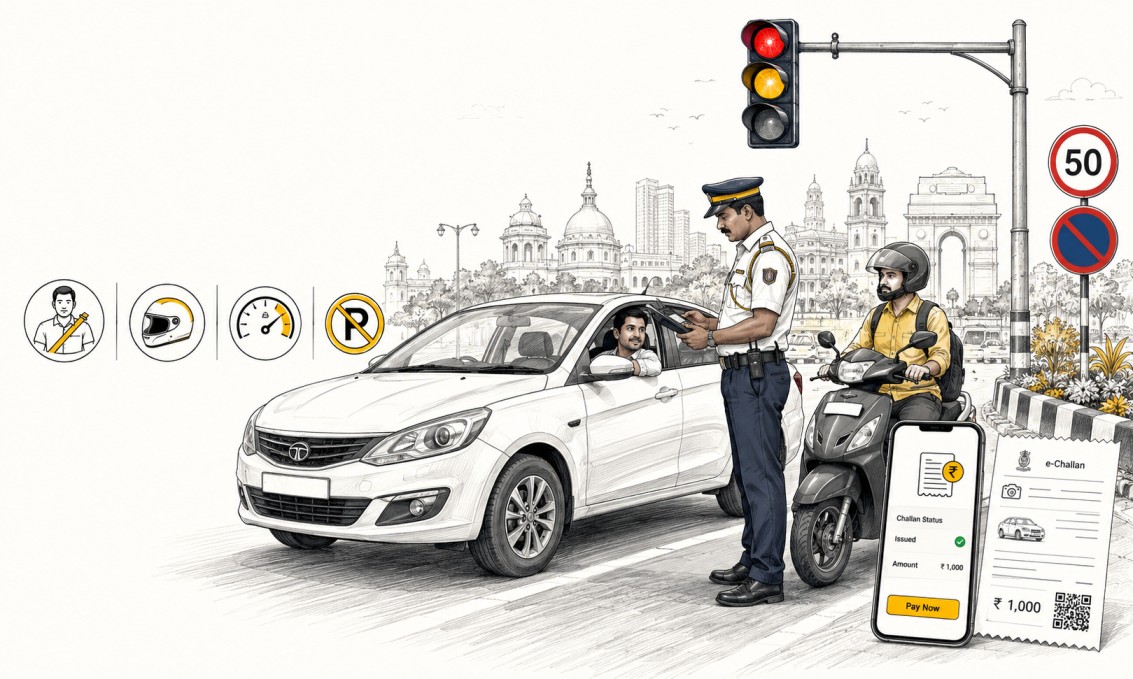 Traffic Rules in India: Traffic Police Challan, Fines, Rights and Online Check Sahu